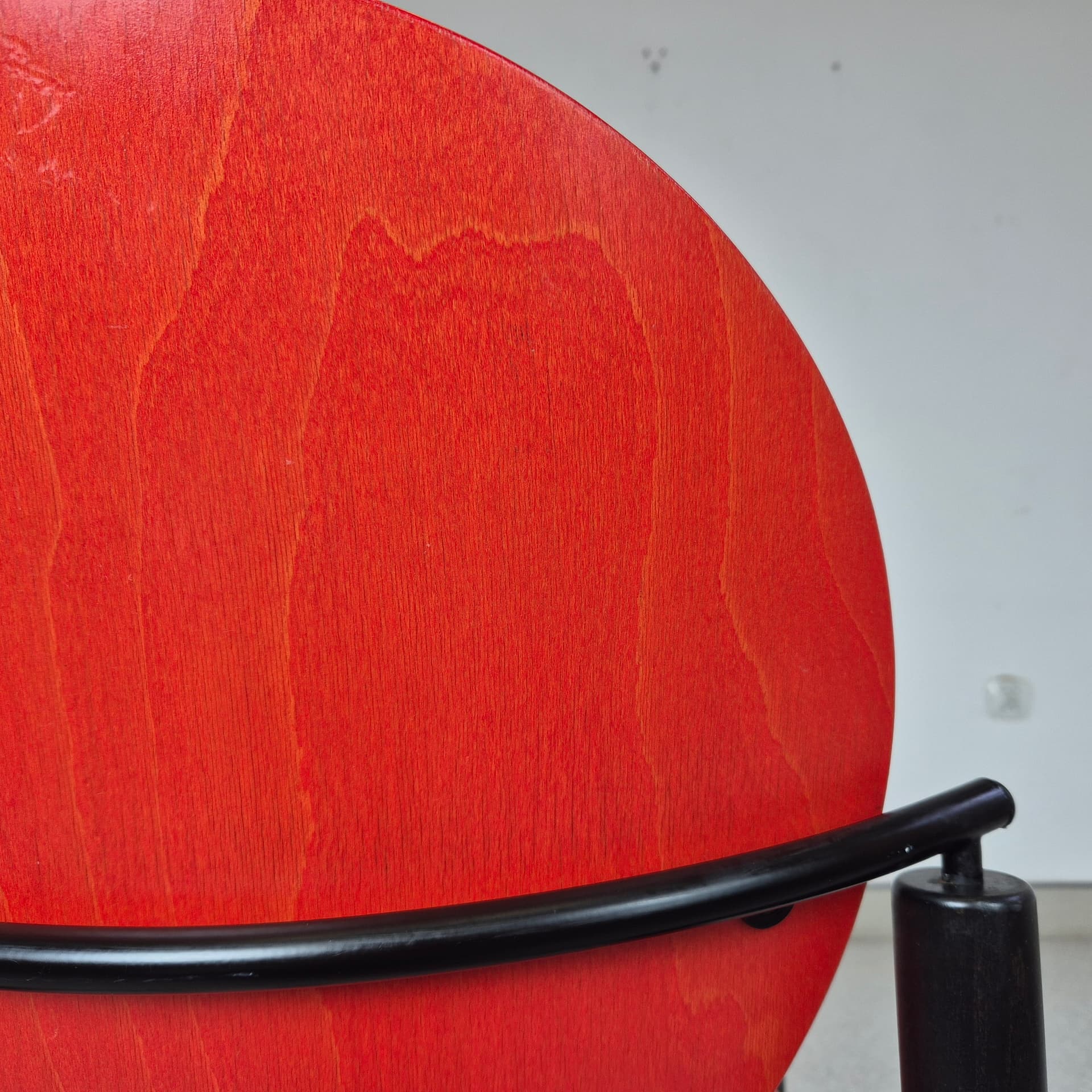 Krzesło, czerwony, sklejka, Kusch&Co, Niemcy, lata 70. - 197699