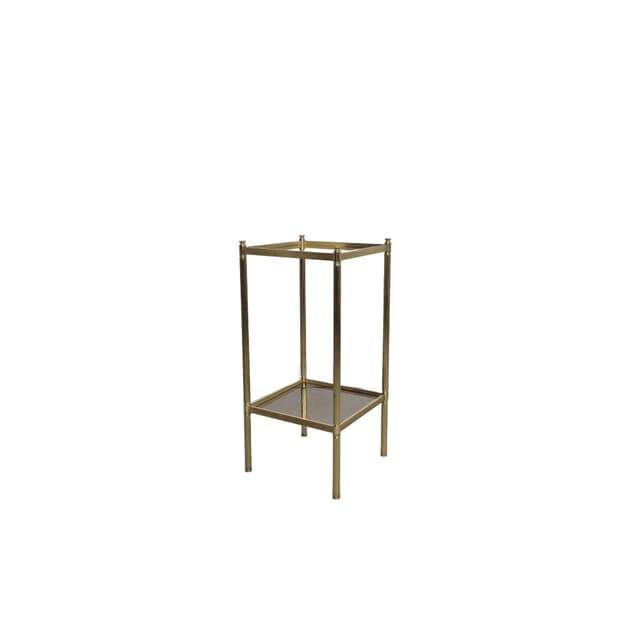 Kwietnik Modernistyczny, złoty, mosiądz, szkło, lata 70. - WYMIARY