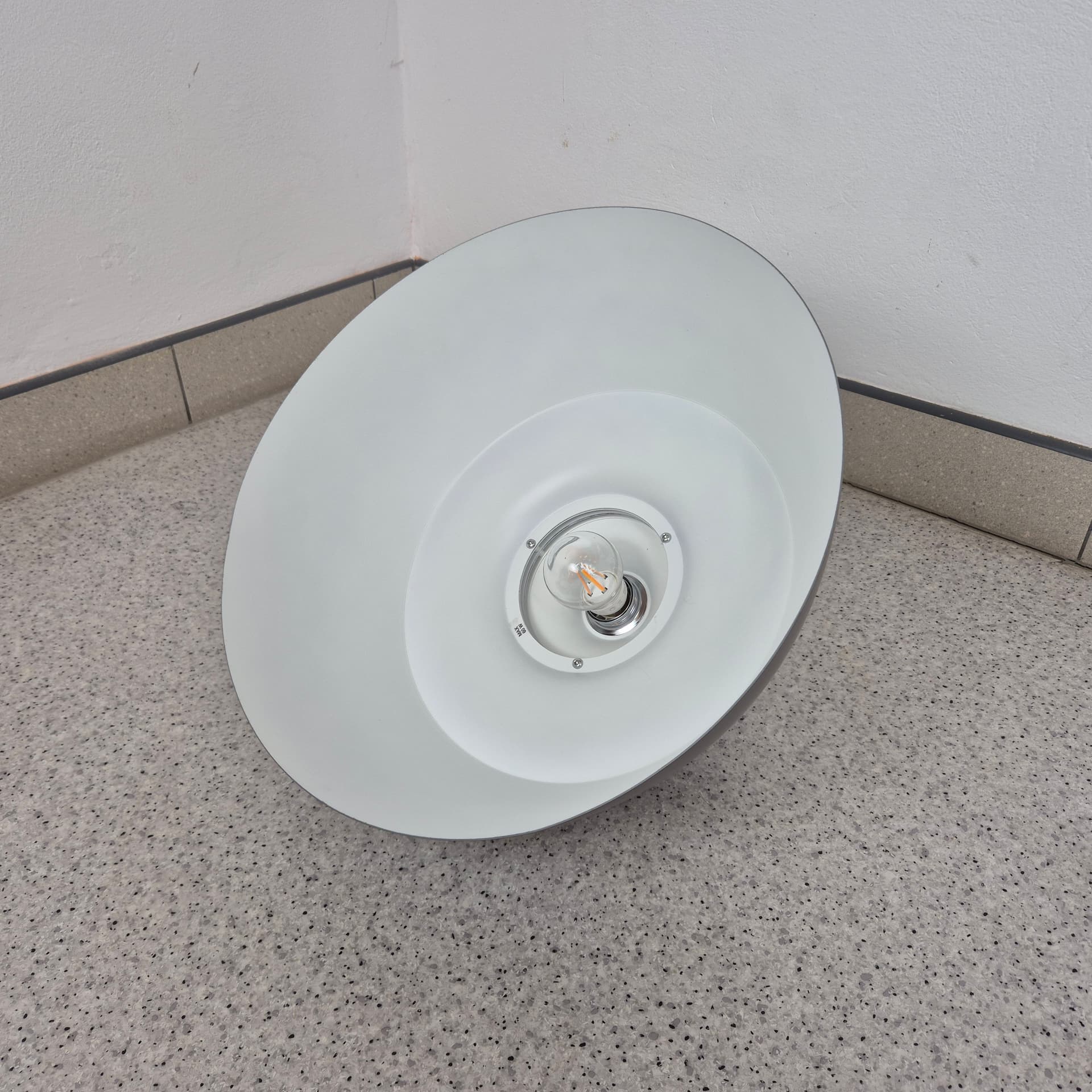 Pendant lamp Avalon, grey, metal, Belid, Sweden, early 20th c. - 197732