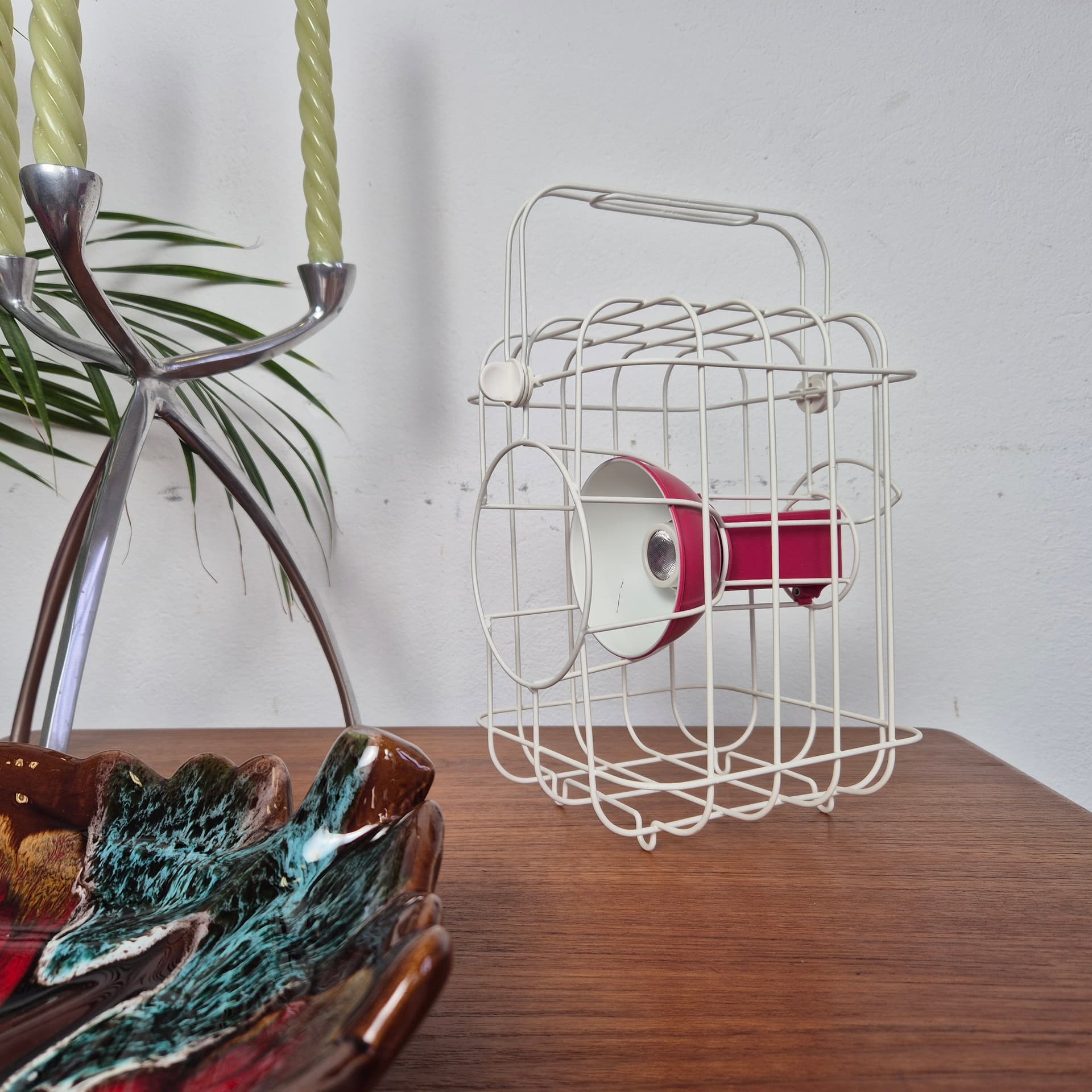 Lampa stołowa Nomade LED, biały czerwony, metal, proj. M. Crasset, Ikea, Szwecja, XXI w. - 197749