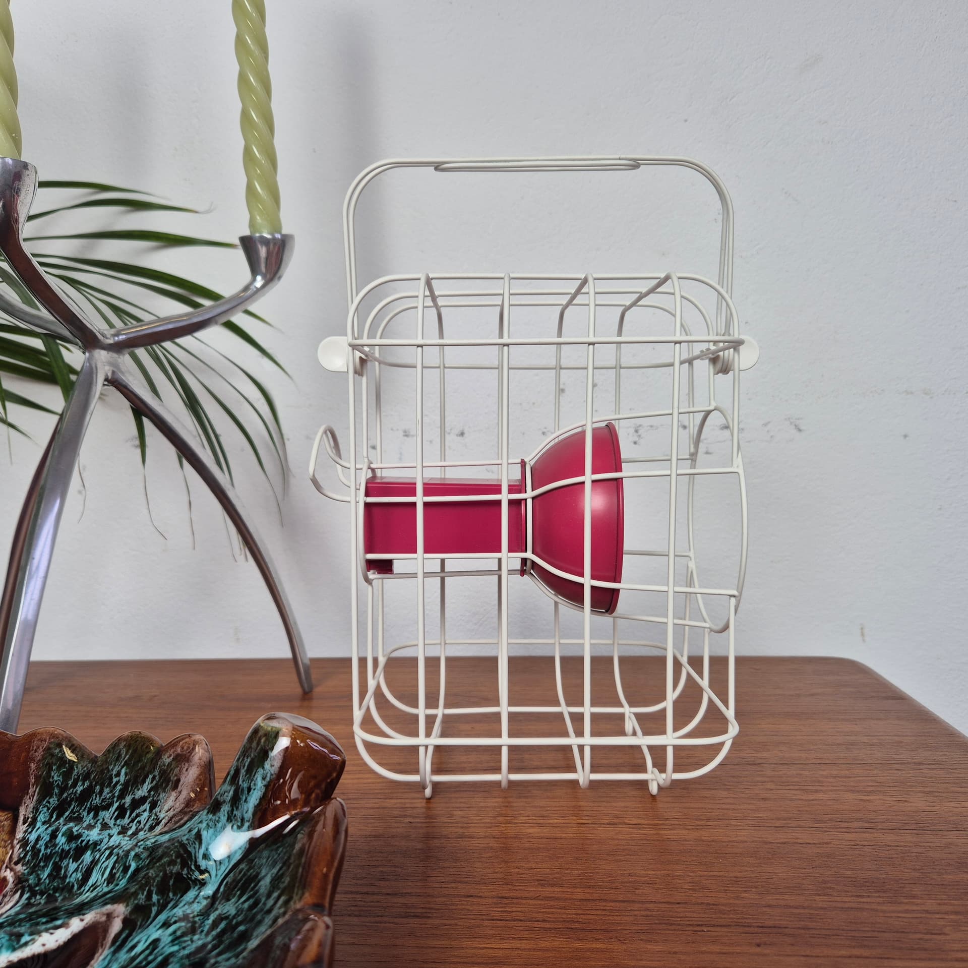 Lampa stołowa Nomade LED, biały czerwony, metal, proj. M. Crasset, Ikea, Szwecja, XXI w. - 197755