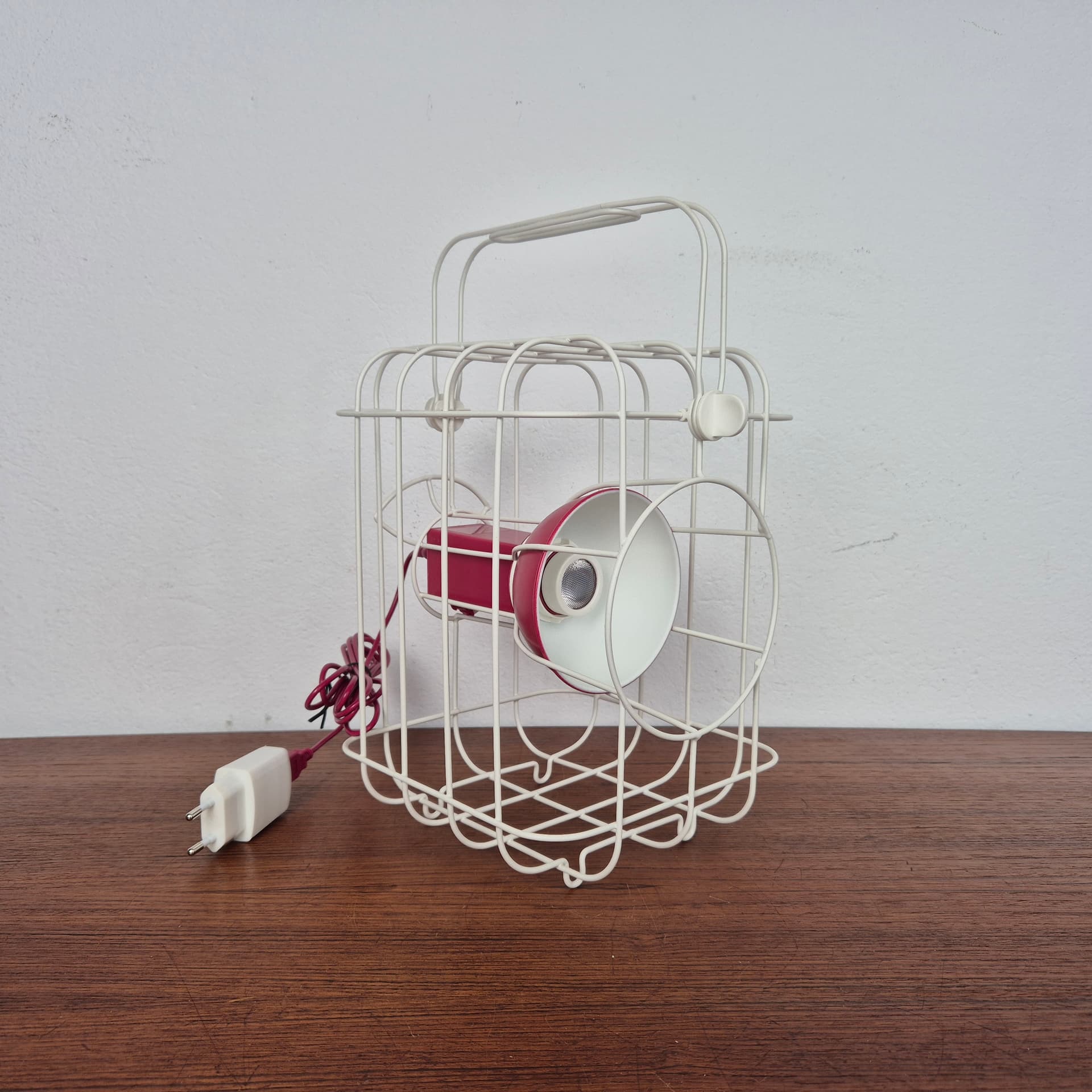 Lampa stołowa Nomade LED, biały czerwony, metal, proj. M. Crasset, Ikea, Szwecja, XXI w. - 197746