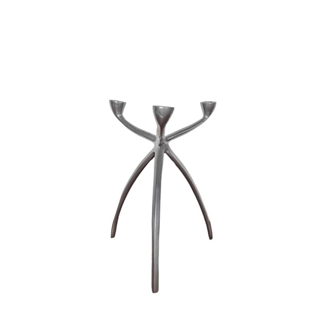 Świecznik De Bijenkorf, srebrny, aluminium, Holandia, lata 70. - WYMIARY