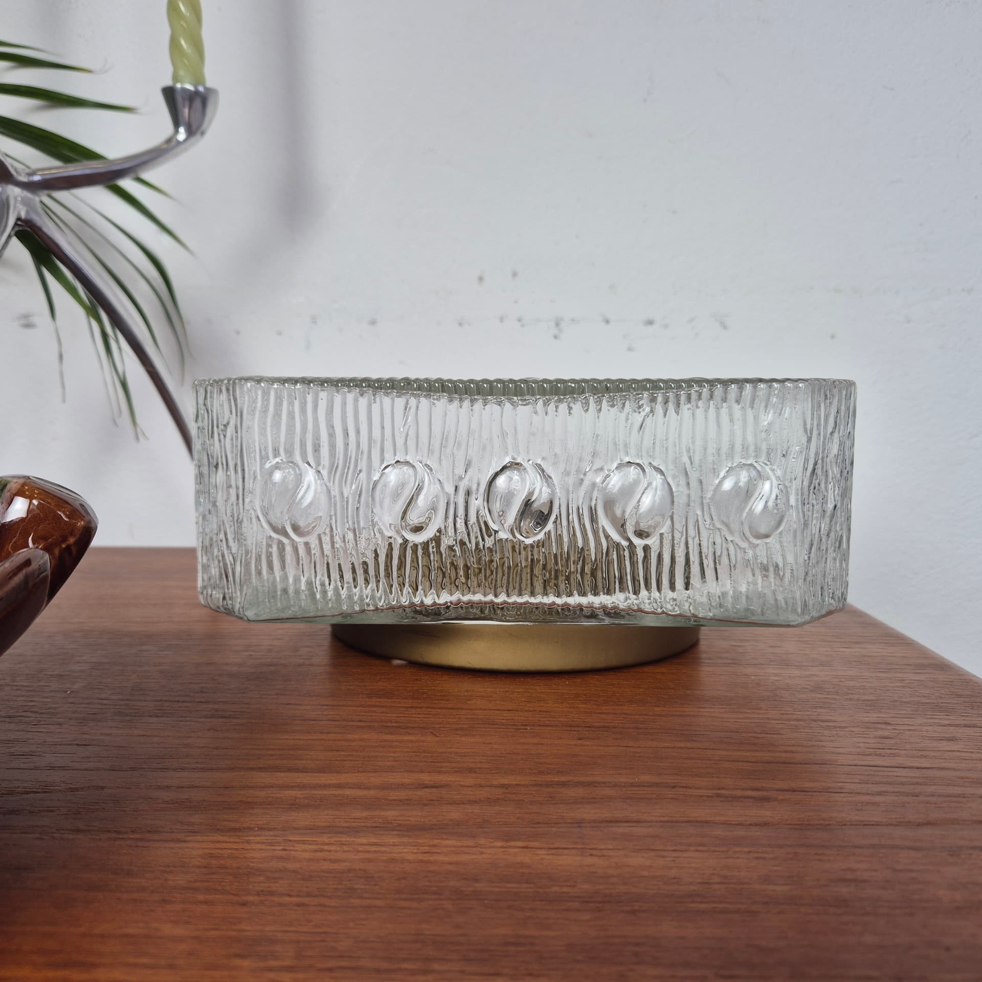 Plafon szklany transparentny, Niemcy, lata 70. - 197821