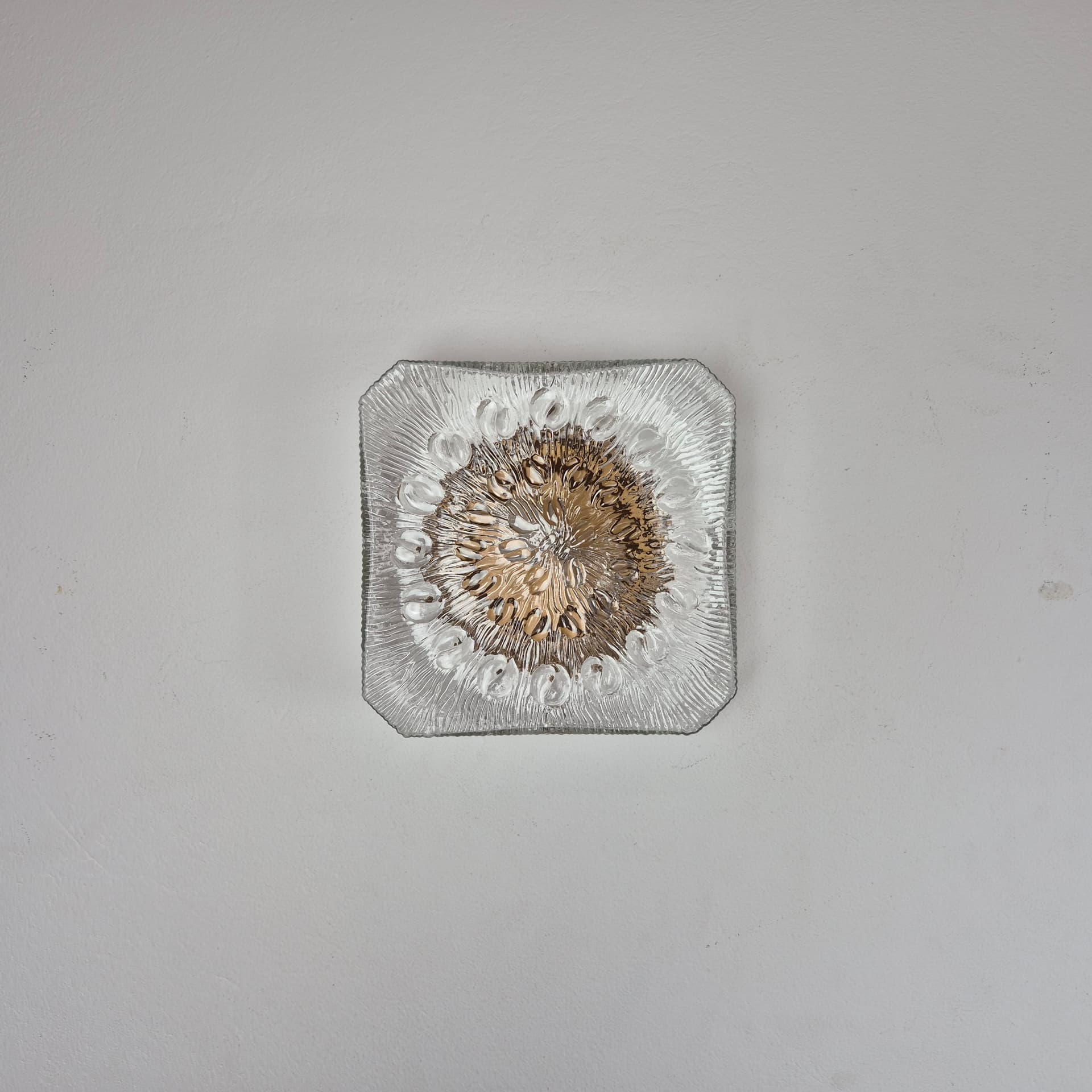 Plafon szklany transparentny, Niemcy, lata 70. - 197819