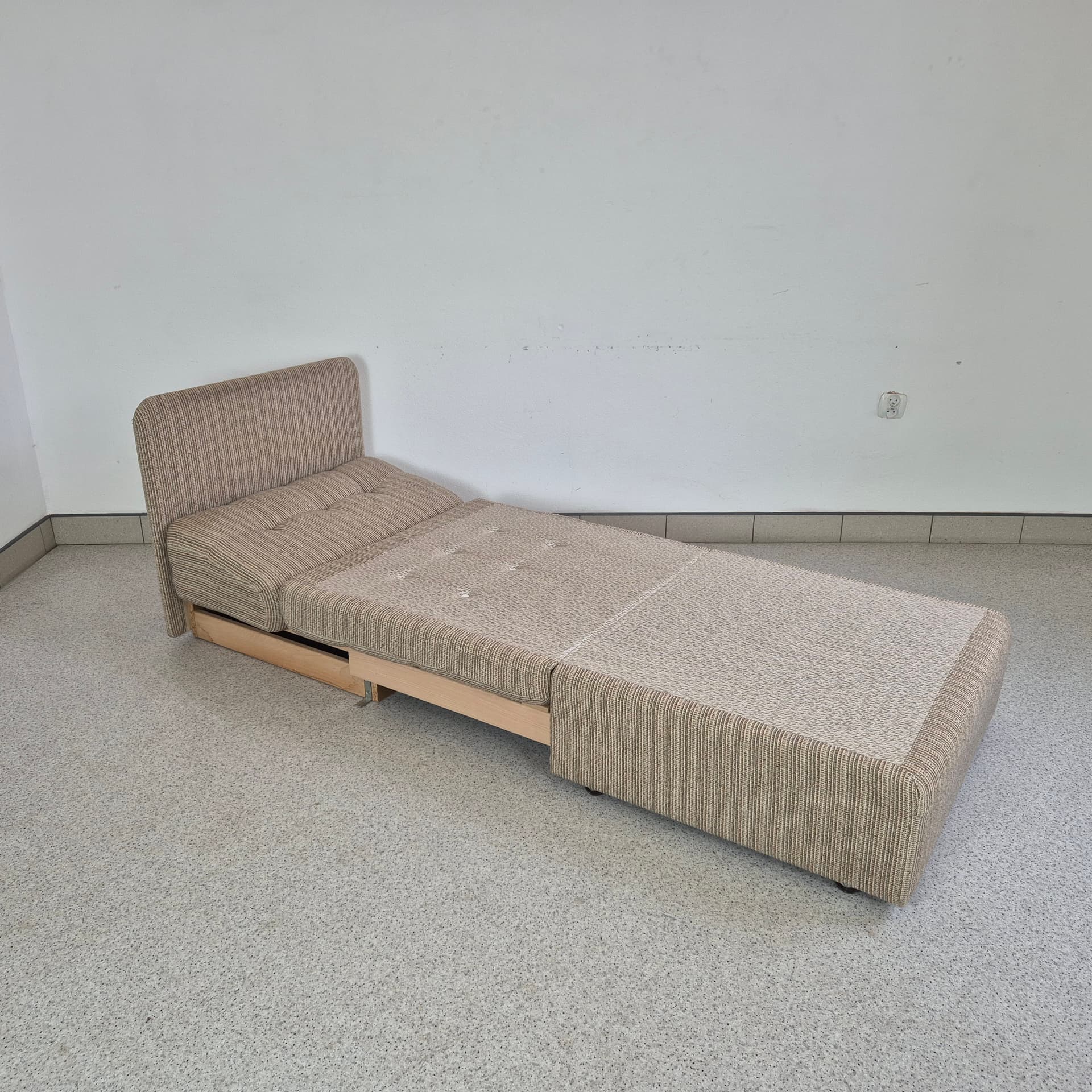 Fold-out armchair, beige fabric, Germany, 1990s. - 197892