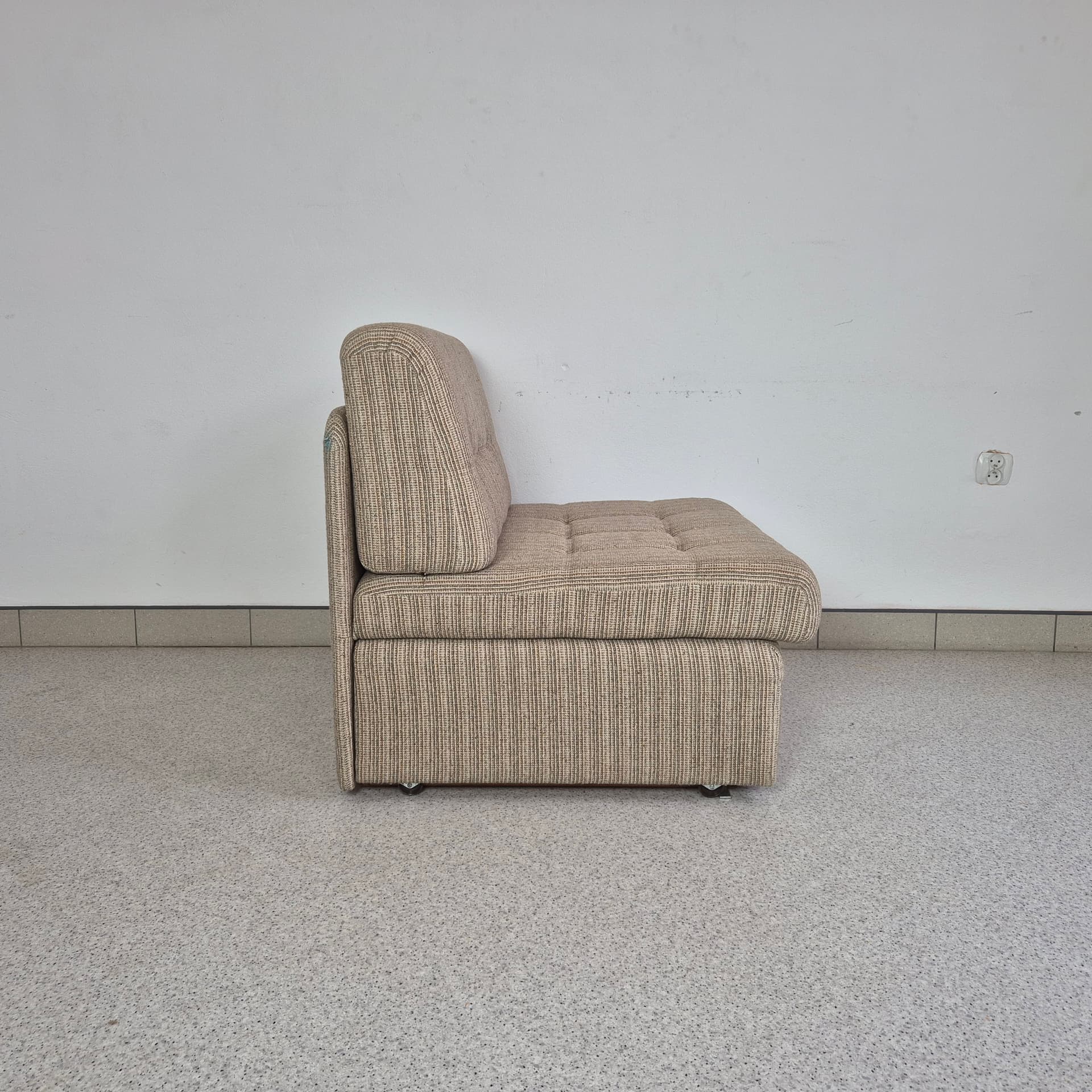 Fold-out armchair, beige fabric, Germany, 1990s. - 197893
