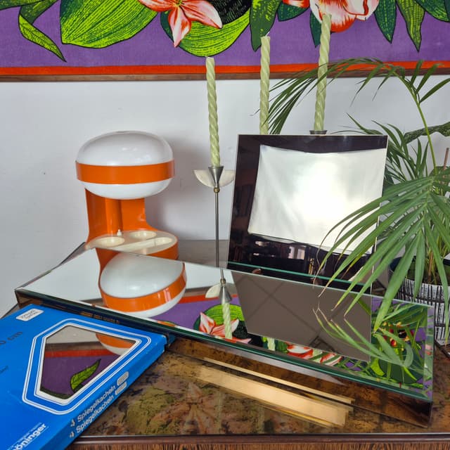 Mirrored set, copper, glass, Germany, 1970s. - DIMENSION