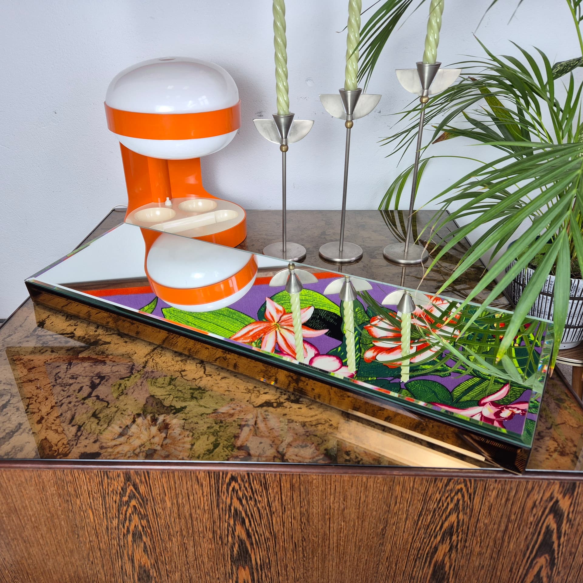 Mirrored set, copper, glass, Germany, 1970s. - 197928