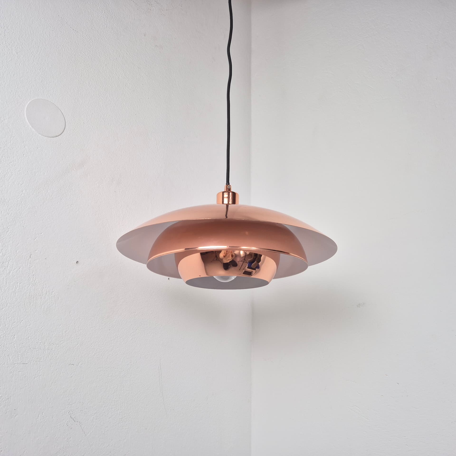 Lampa wisząca, miedź, metal, A/S Ronald, Dania, lata 2000. - 197931