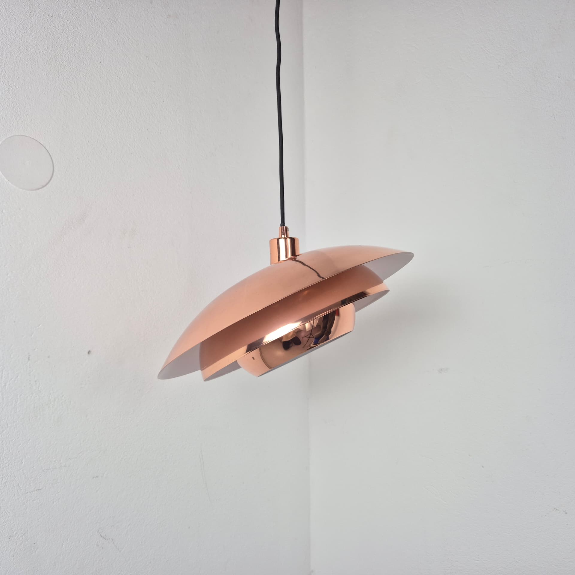 Lampa wisząca, miedź, metal, A/S Ronald, Dania, lata 2000. - 197932