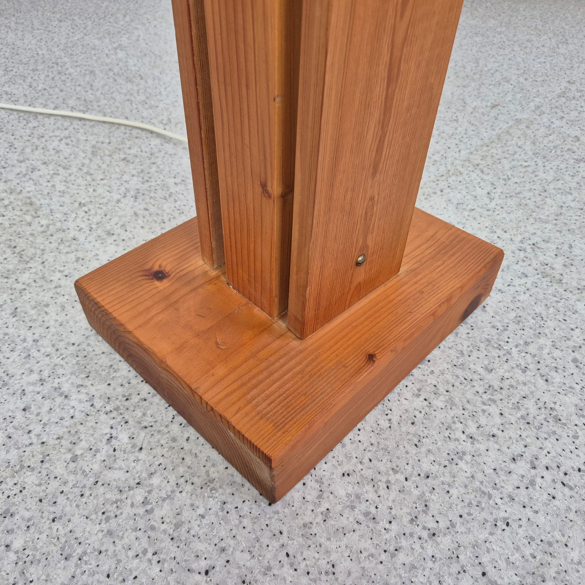 Lampa podłogowa Totem, brązowy jasny, drewno, szkło, metal, Temde, Szwajcaria, lata 60. - 197963