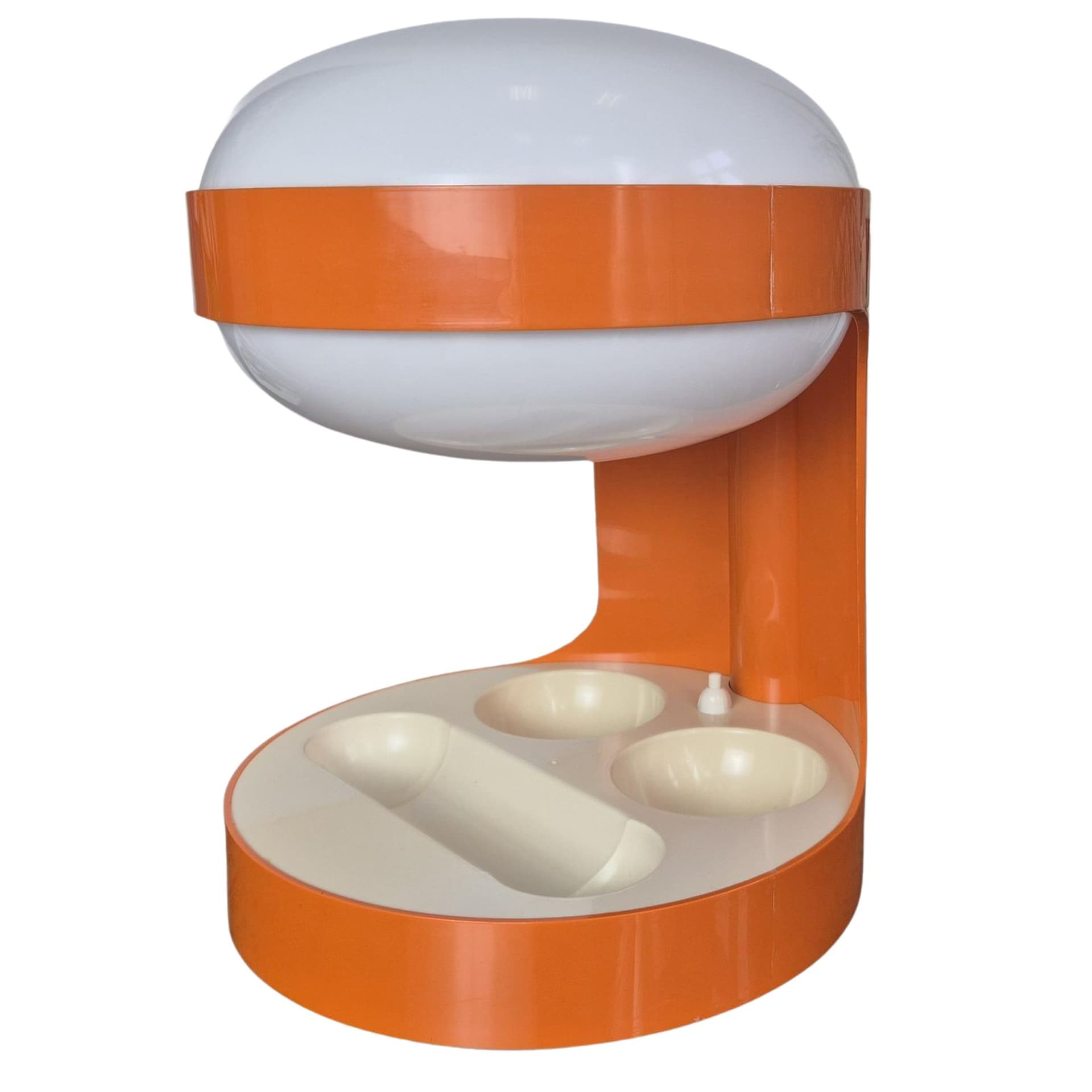 Lamp KD29, orange, plastic, by J. Colombo, Husqvarna, Sweden, 1970s.