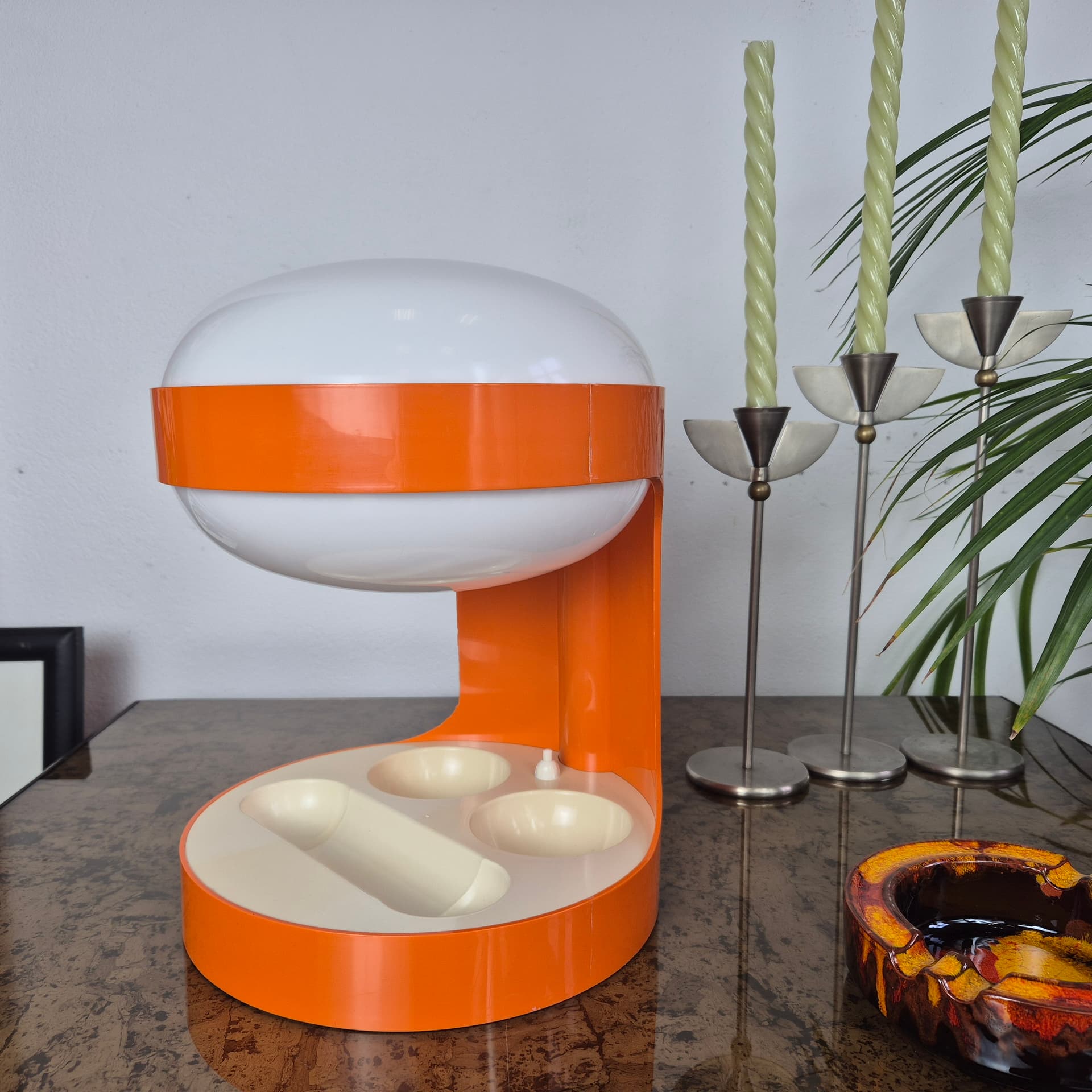 Lamp KD29, orange, plastic, by J. Colombo, Husqvarna, Sweden, 1970s. - 197992