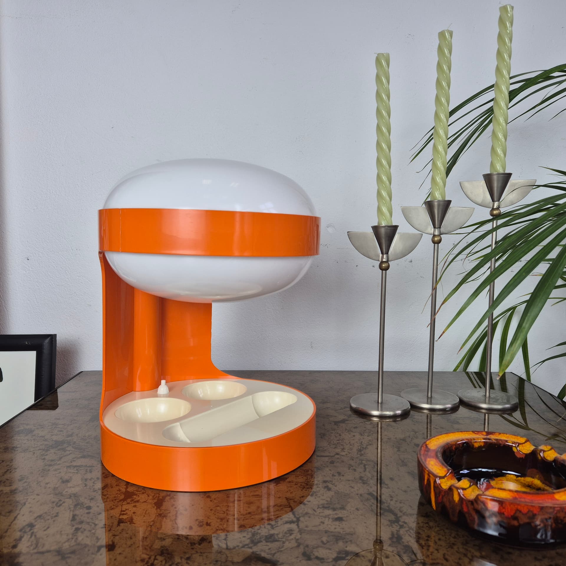 Lamp KD29, orange, plastic, by J. Colombo, Husqvarna, Sweden, 1970s. - 197998