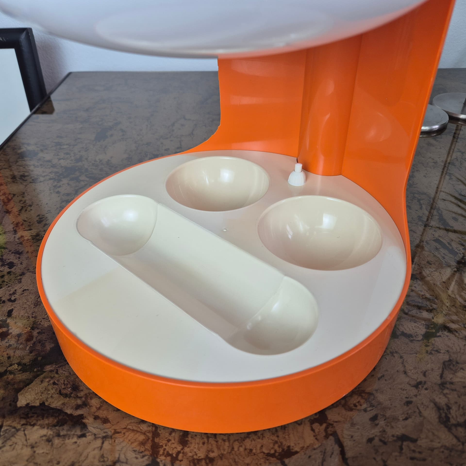 Lamp KD29, orange, plastic, by J. Colombo, Husqvarna, Sweden, 1970s. - 197995