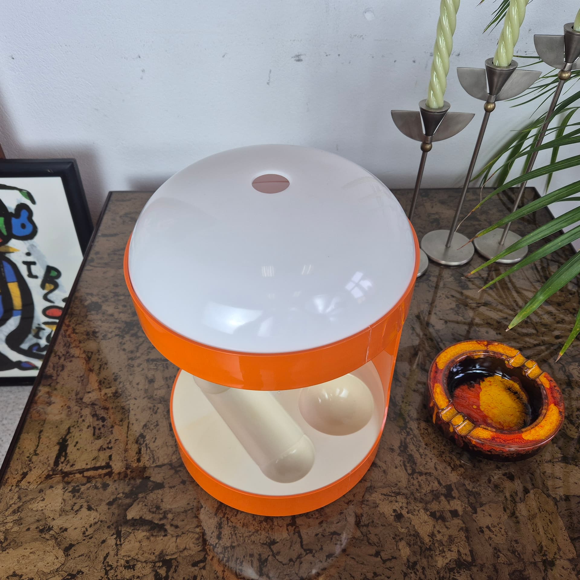 Lamp KD29, orange, plastic, by J. Colombo, Husqvarna, Sweden, 1970s. - 198000