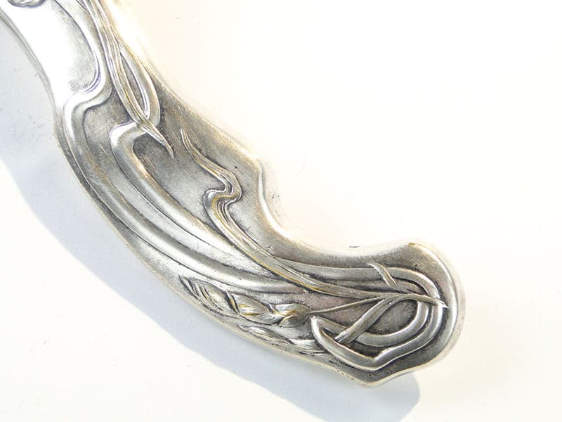 Zestaw stołowy secesyjny, srebrny, mosiądz, Francja, XIX w. - 198009