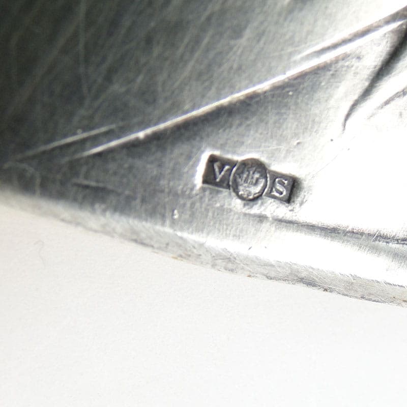 Zestaw stołowy secesyjny, srebrny, mosiądz, Francja, XIX w. - 198005