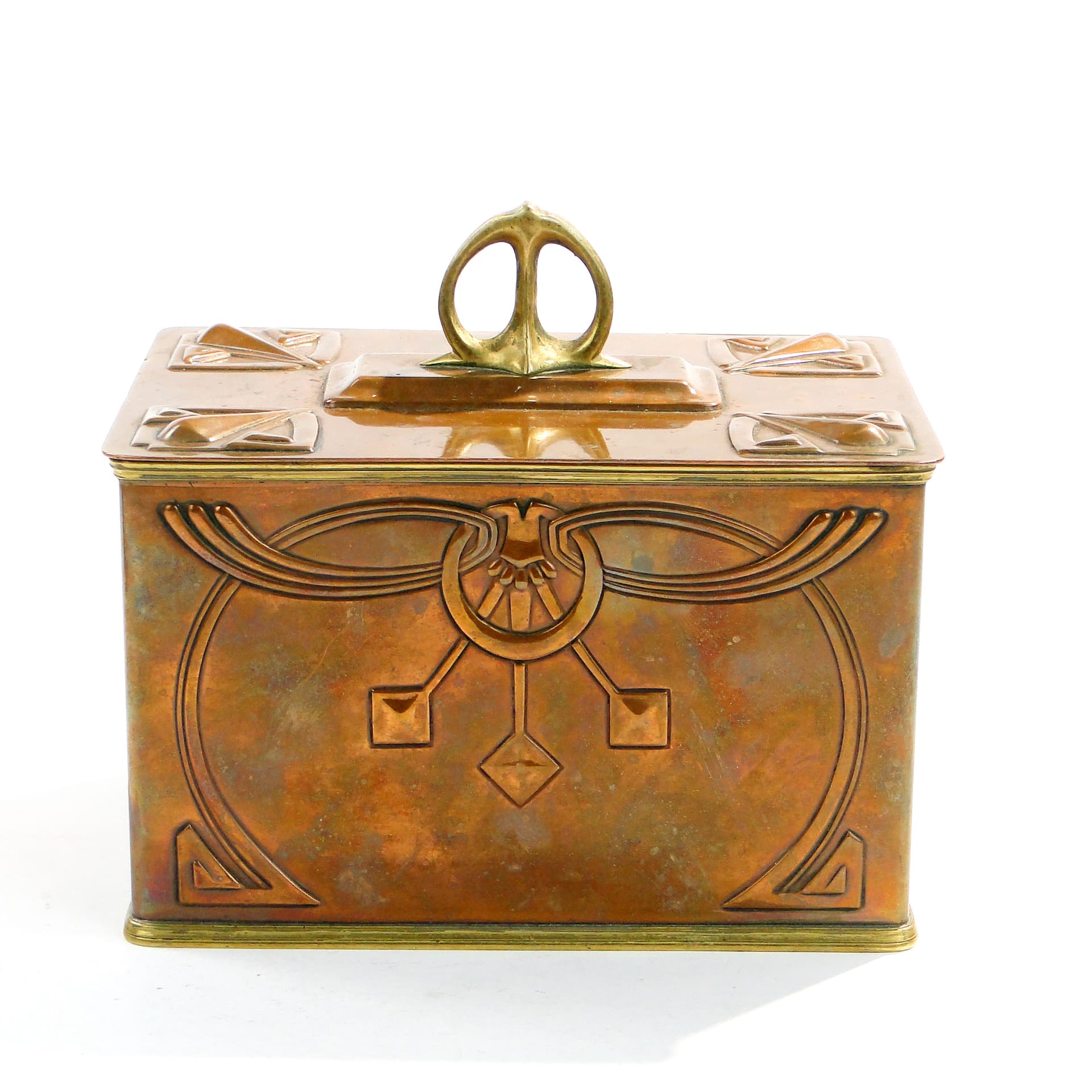 Cukiernica secesyjna, miedź, WMF, Niemcy, początek XX w.