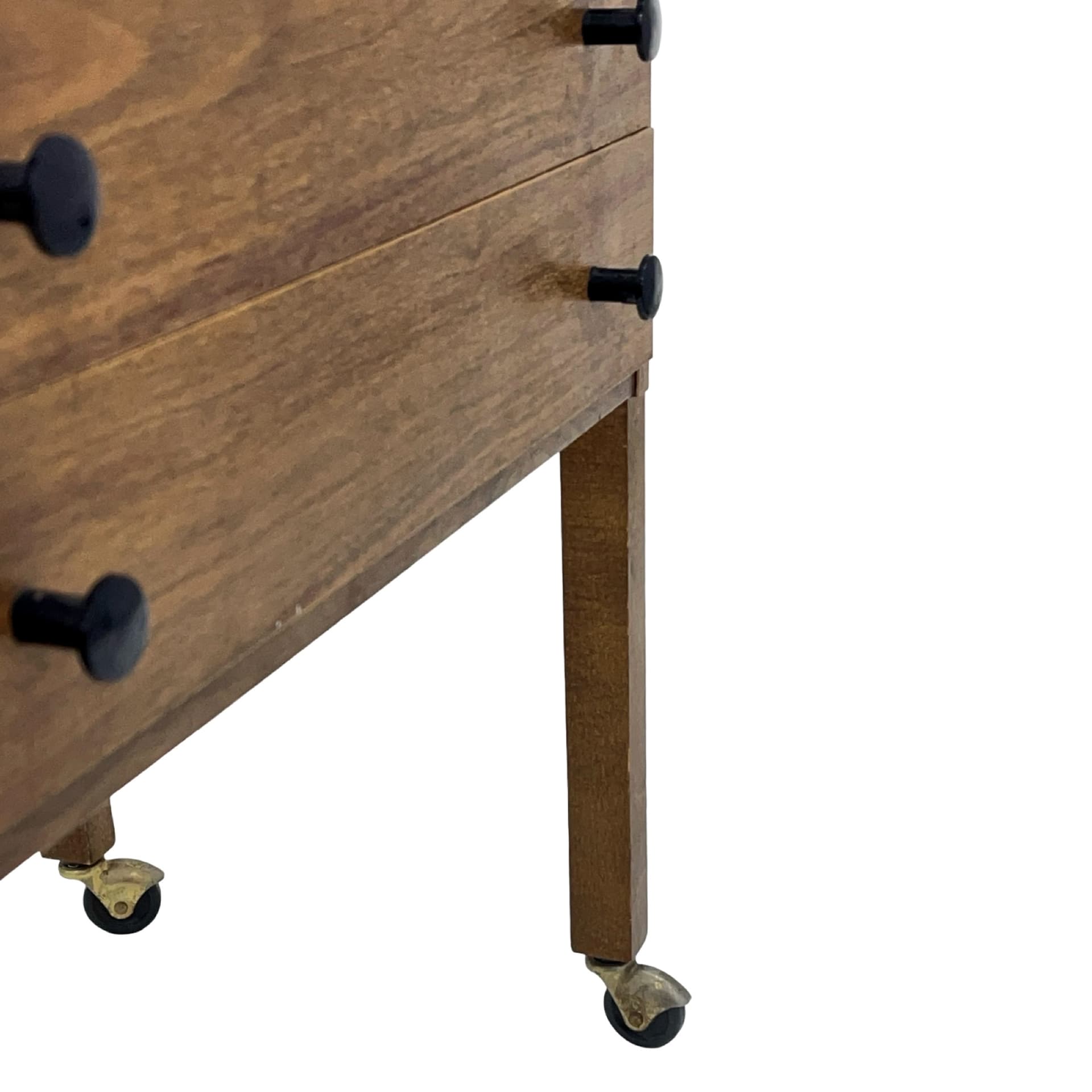 Niciak modernistyczny, brązowy, płyta meblowa, NRD, lata 60. - 198191