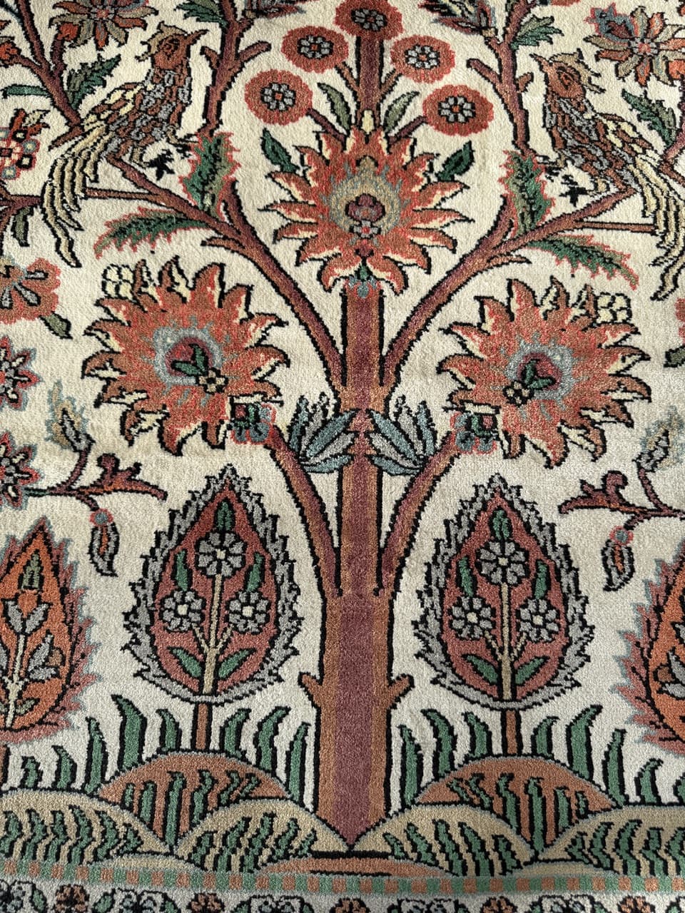 Dywan Ghoum, 195x115 cm, jedwab ivory, Indie - 198245