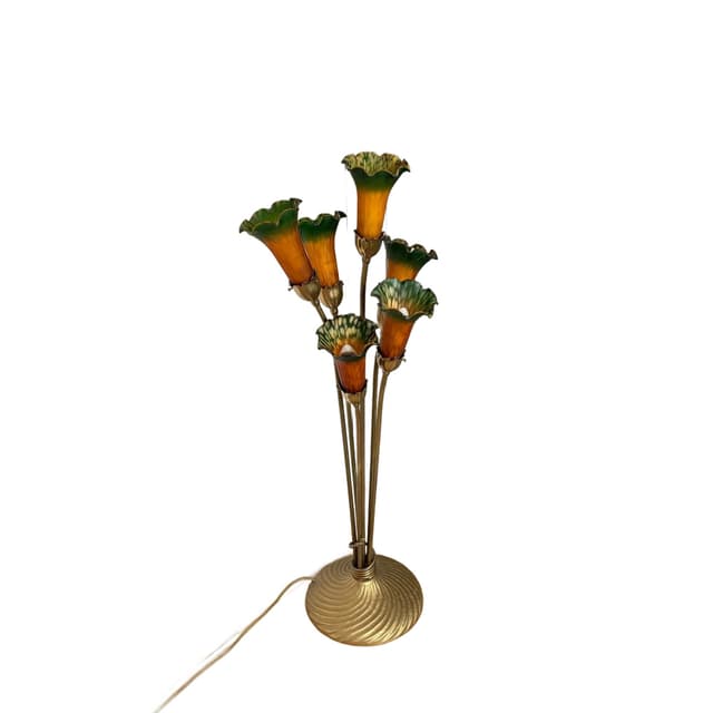 Floor lamp, multicolor, brass, glass, France, 1990s. - DIMENSION