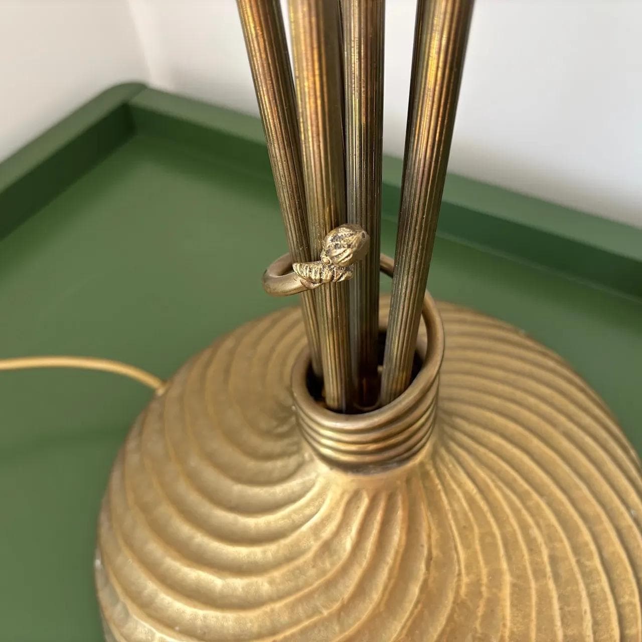 Floor lamp, multicolor, brass, glass, France, 1990s. - 13903