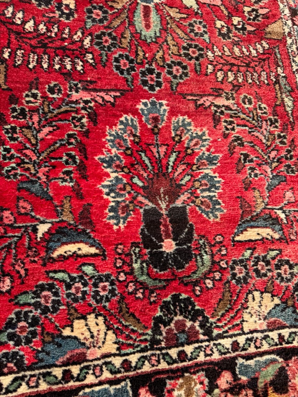 Runner Hamadan 310x105 cm, red wool, Iran - 198290