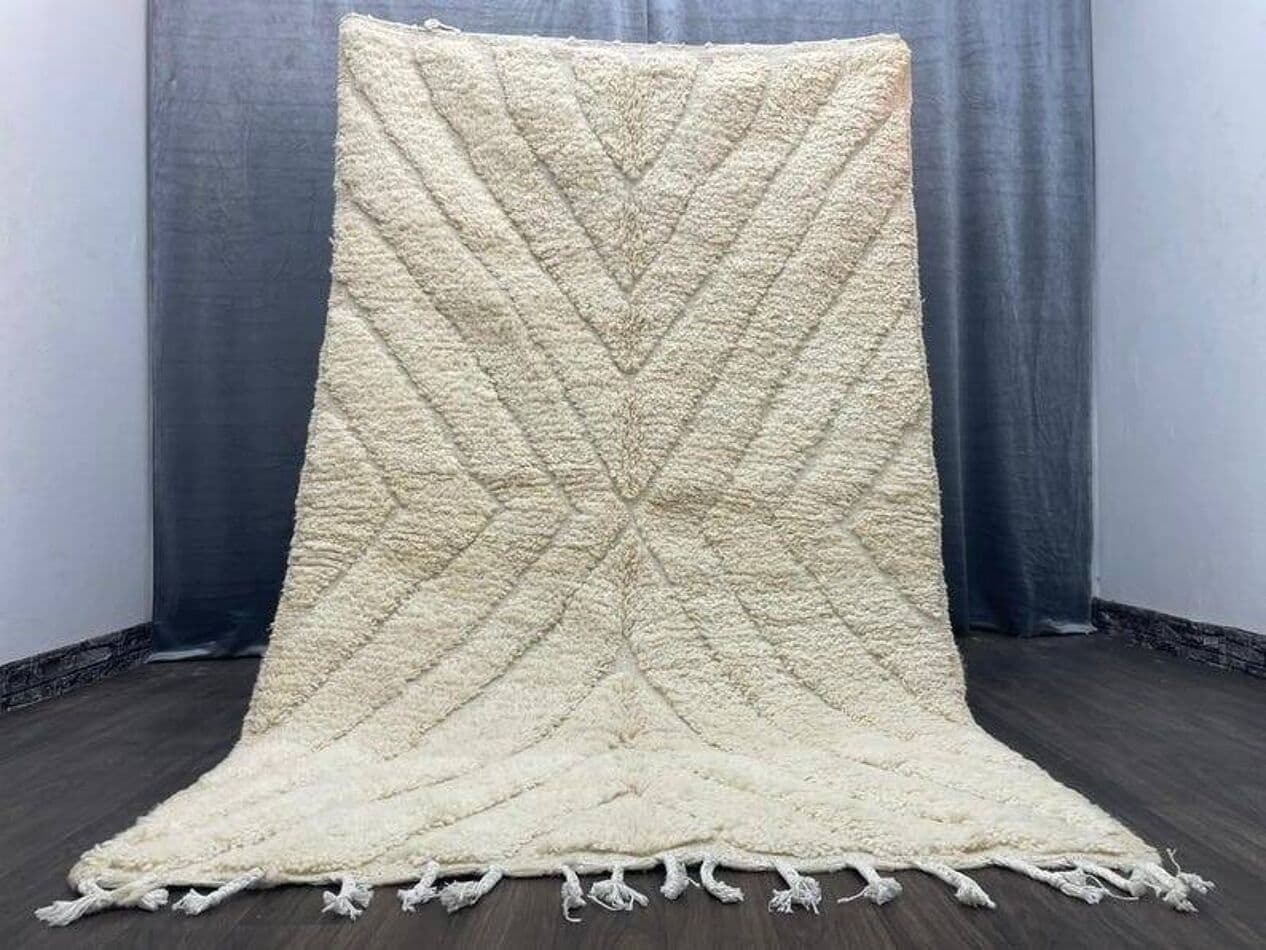 Ręcznie tkany dywan 250x150 cm, wełna, multikolor, Maroko - 198345