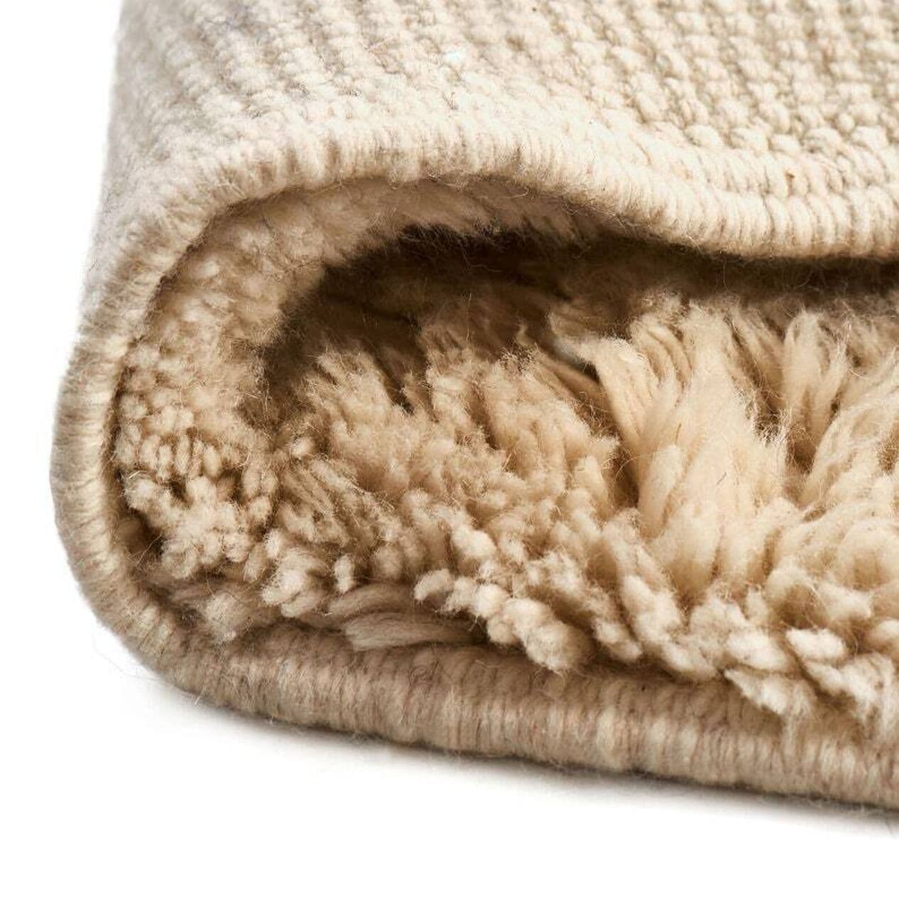 Ręcznie tkany dywan 150x250 cm, wełna, kość słoniowa, Maroko - 200373