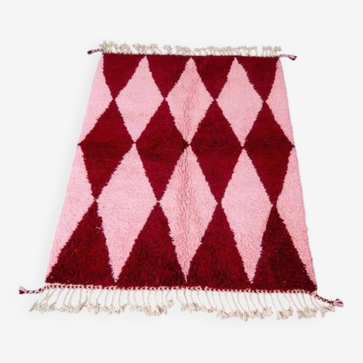 Ręcznie tkany dywan 100x200 cm, wełna, multikolor, Maroko - 200356