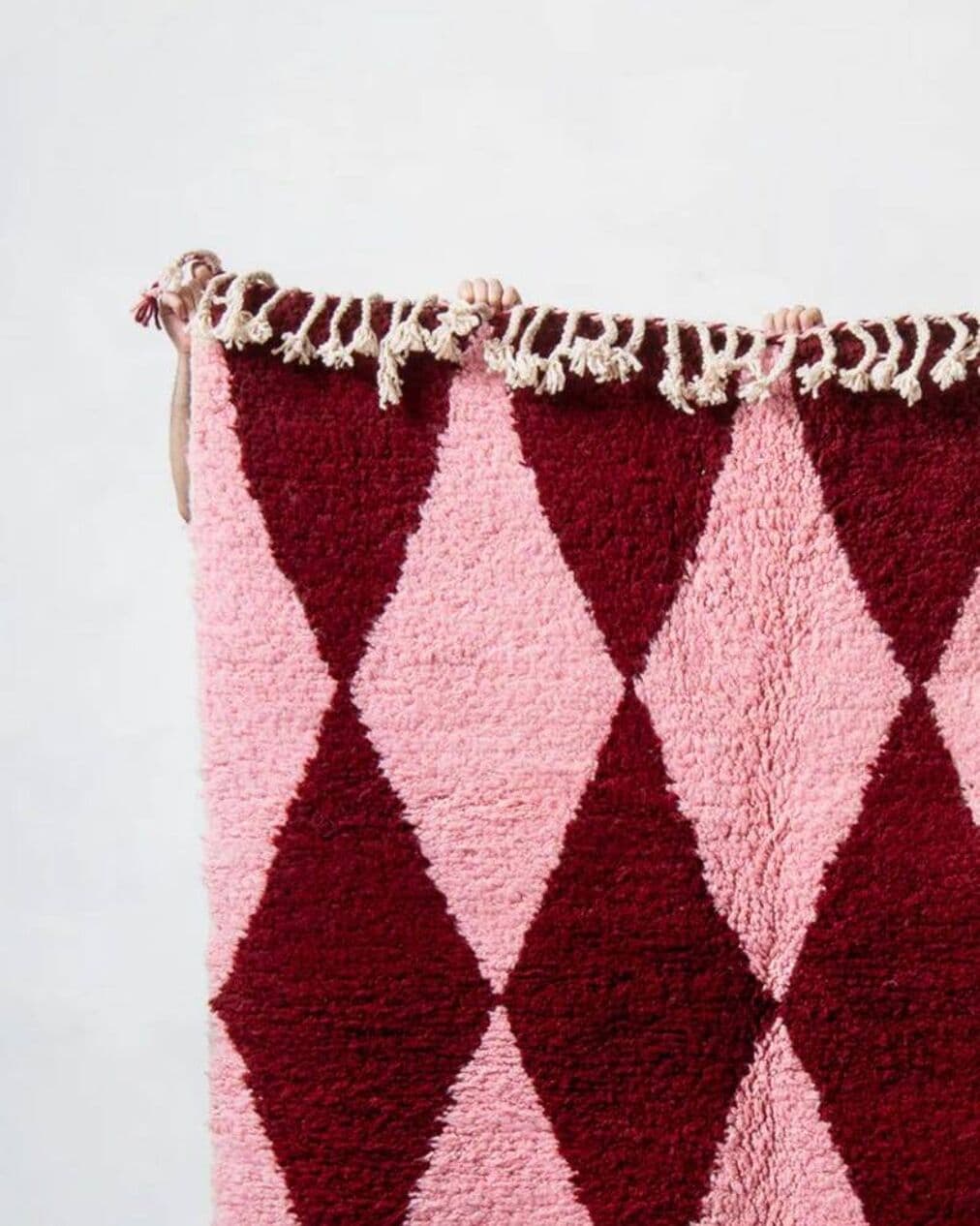 Ręcznie tkany dywan 100x200 cm, wełna, multikolor, Maroko - 200361