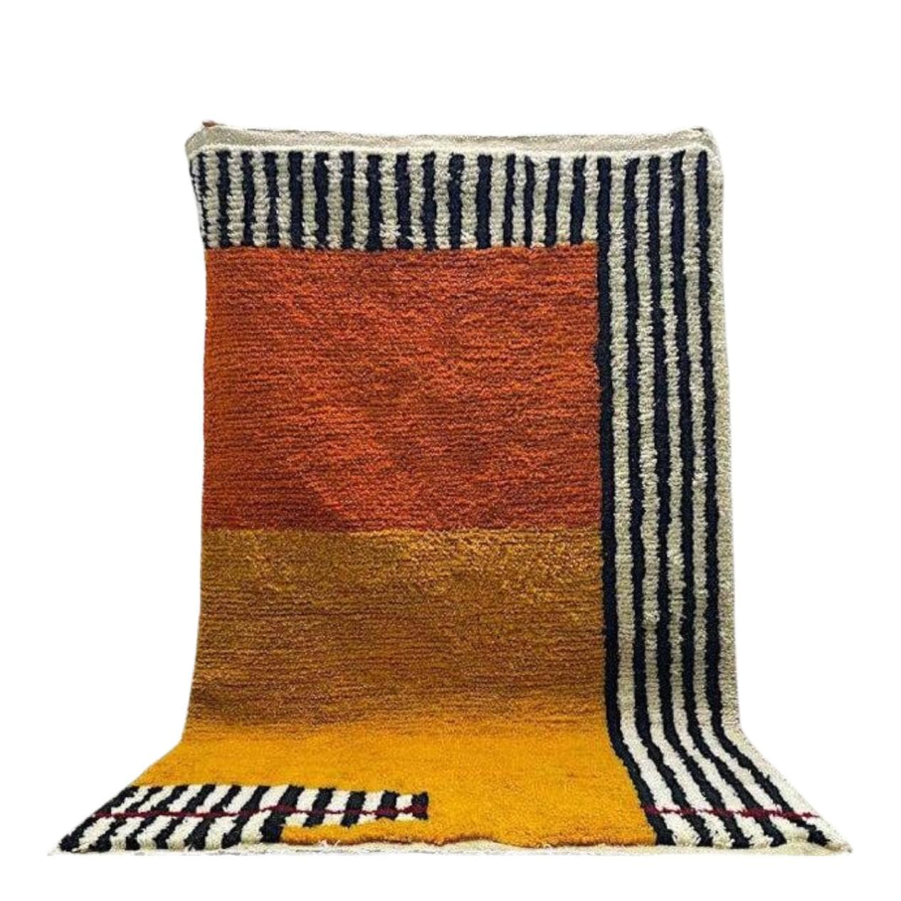 Handwoven rug 100x200 cm, wool, multicolour, Morocco