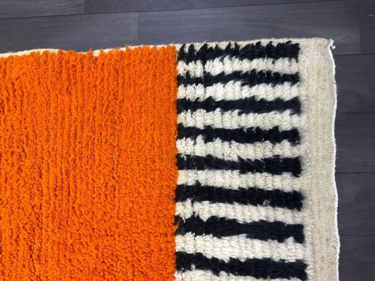 Handwoven rug 100x200 cm, wool, multicolour, Morocco - 200336