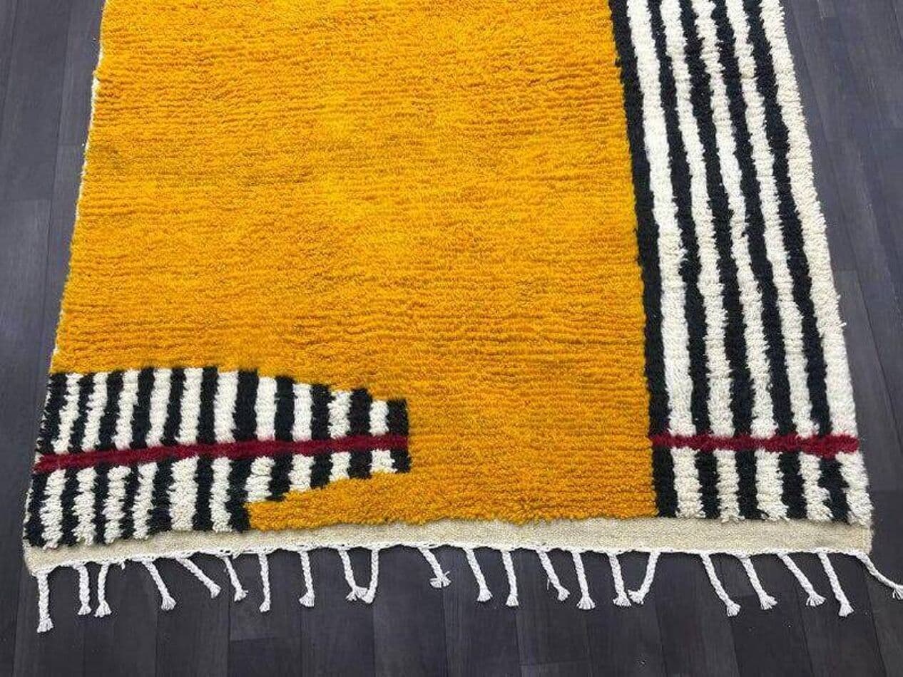 Handwoven rug 100x200 cm, wool, multicolour, Morocco - 200338