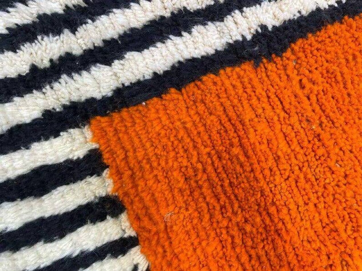 Handwoven rug 100x200 cm, wool, multicolour, Morocco - 200340