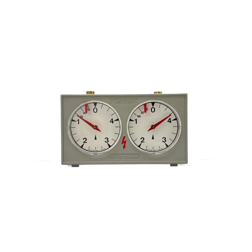 Zegar szachowy, grey, plastik, Jerger, Niemcy, lata 70.