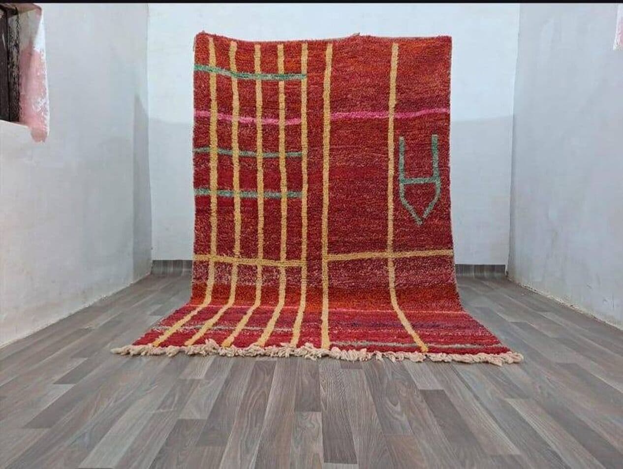 Ręcznie tkany dywan 150x250 cm, wełna, multikolor, Maroko - 200239