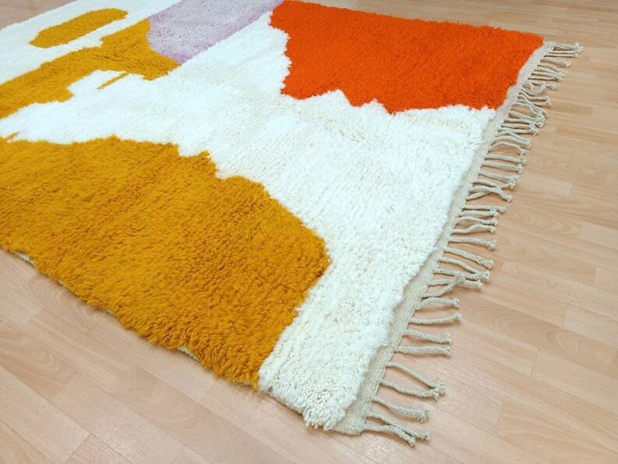 Ręcznie tkany dywan 170x250 cm, wełna, multikolor, Maroko - 200178