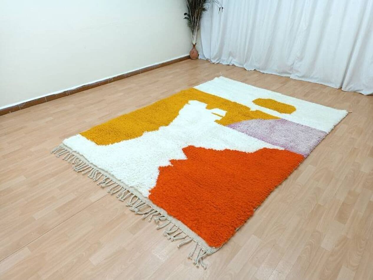 Ręcznie tkany dywan 170x250 cm, wełna, multikolor, Maroko - 200179