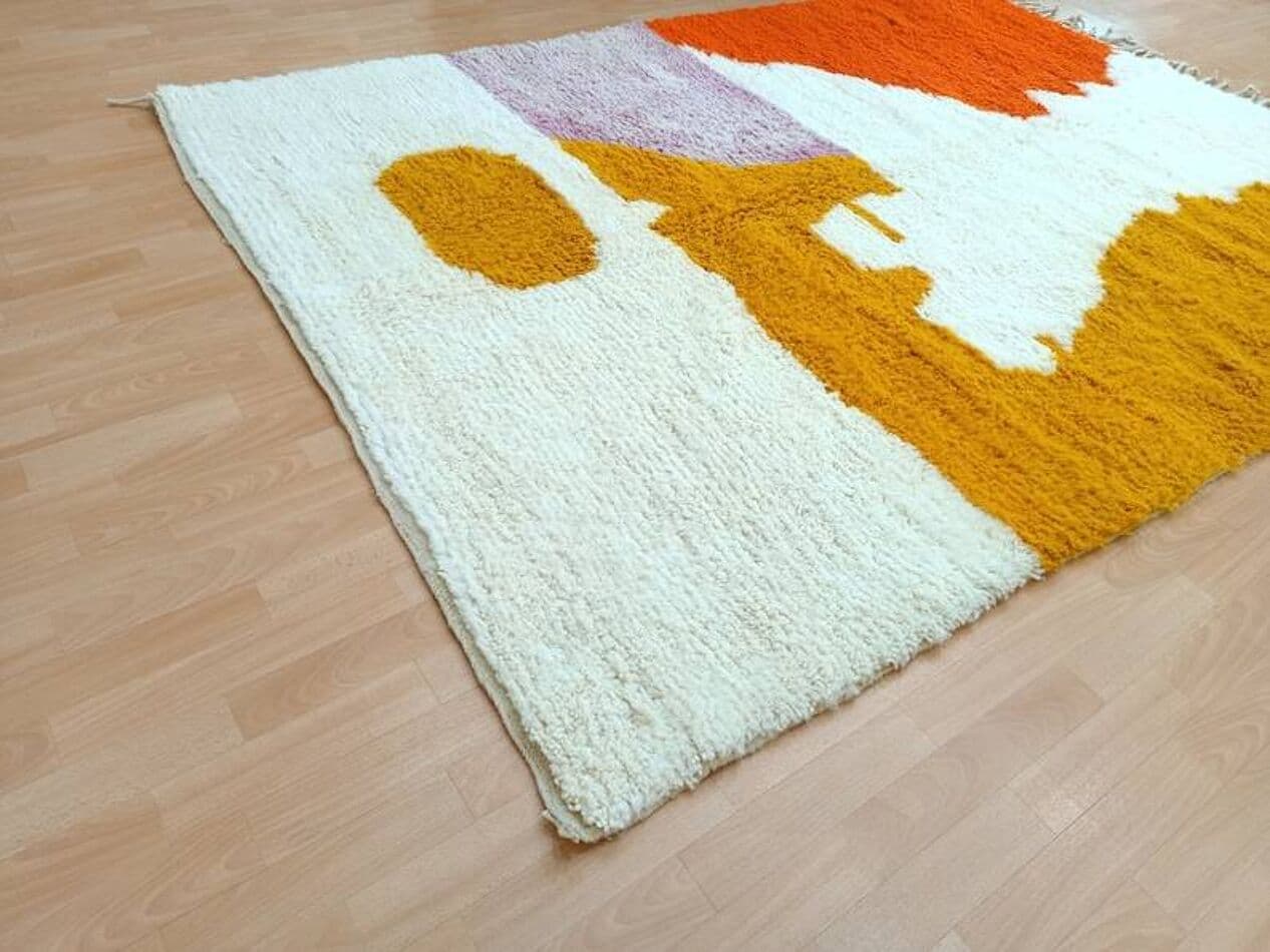 Ręcznie tkany dywan 170x250 cm, wełna, multikolor, Maroko - 200177