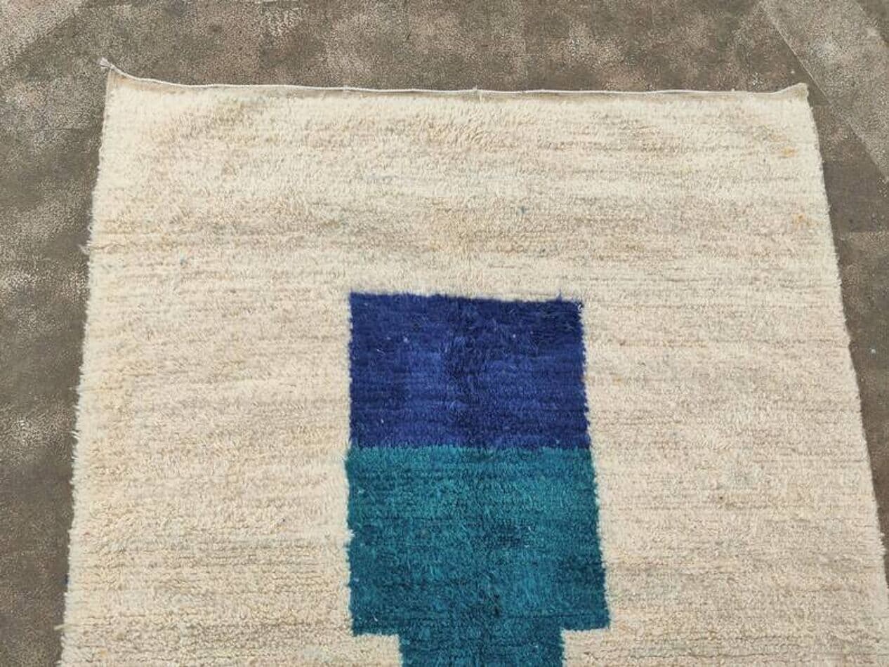 Handwoven rug 140x270 cm, wool, multicolor, Morocco - 200167