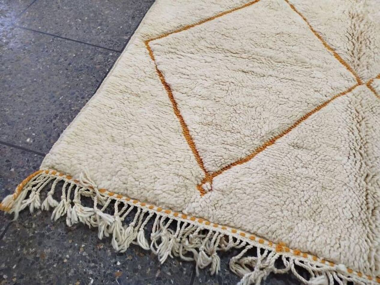 Ręcznie tkany dywan 150x250 cm, wełna, biały, Maroko - 200139