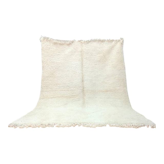 Handwoven rug 150x250 cm, wool, white, Morocco - DIMENSION