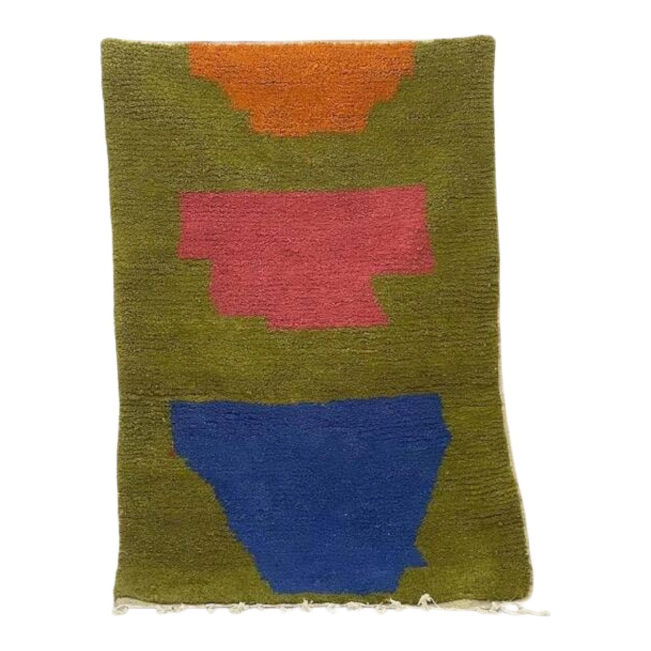 Handwoven rug 150x250 cm, wool, multicolour, Morocco