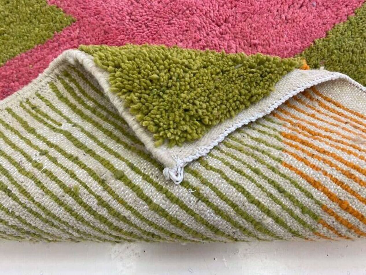 Handwoven rug 150x250 cm, wool, multicolour, Morocco - 200092