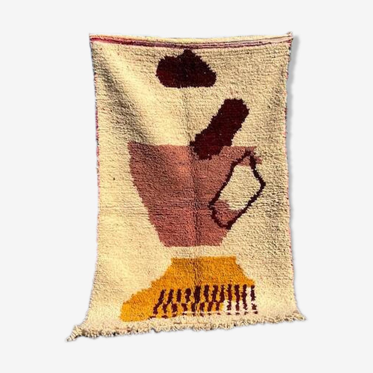 Ręcznie tkany dywan 140x260 cm, wełna, multikolor, Maroko - 200057