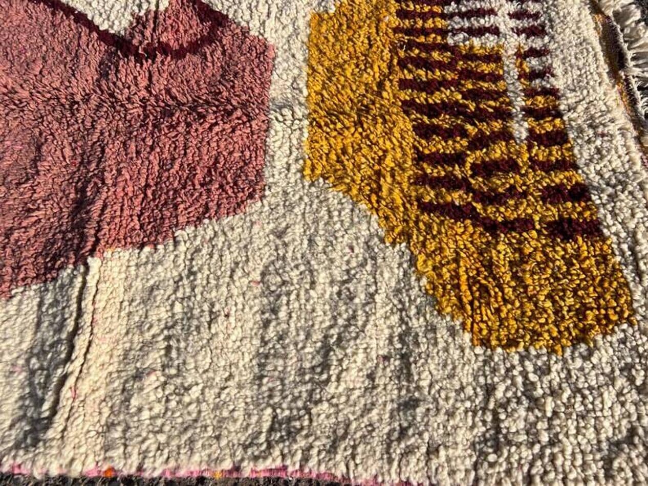 Ręcznie tkany dywan 140x260 cm, wełna, multikolor, Maroko - 200062