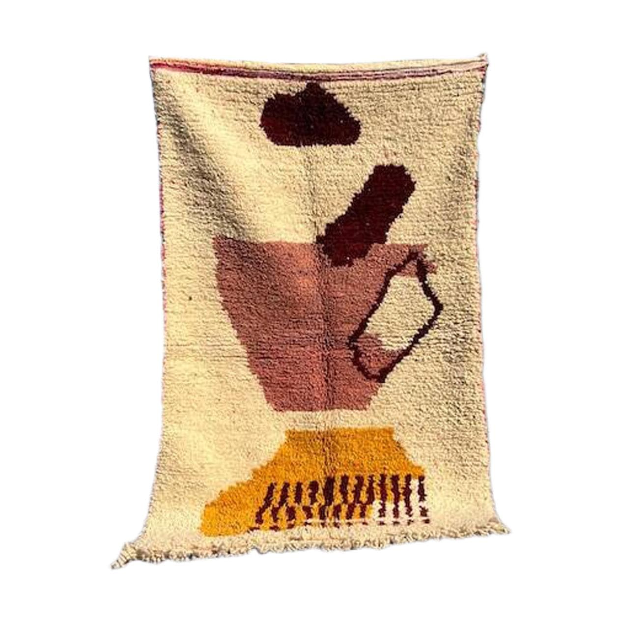 Ręcznie tkany dywan 140x260 cm, wełna, multikolor, Maroko